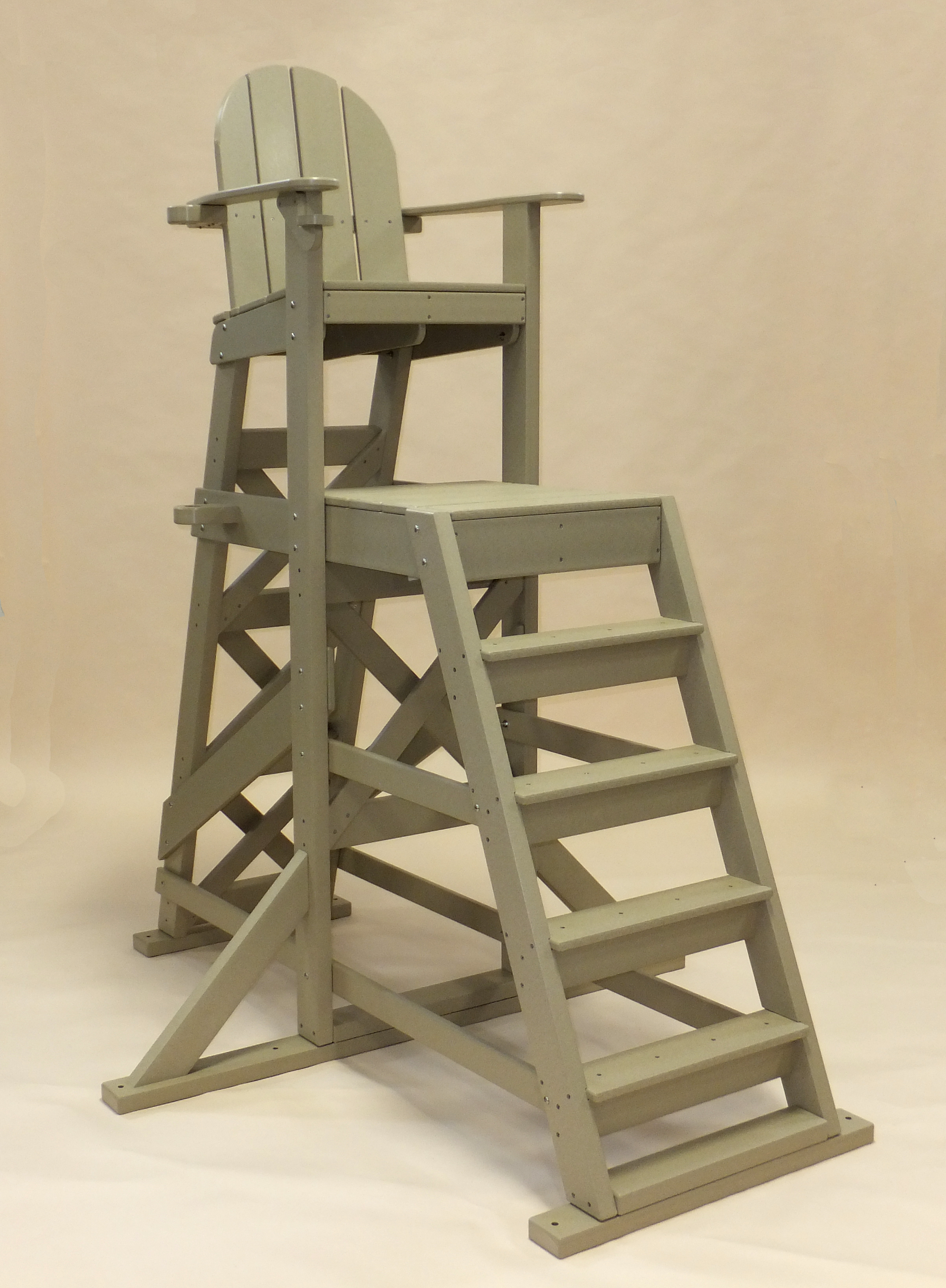 American Made Tailwind Recycled Plastic Pool Lifeguard Chair| TLG 535 Sand | Furniture Made in the USA
